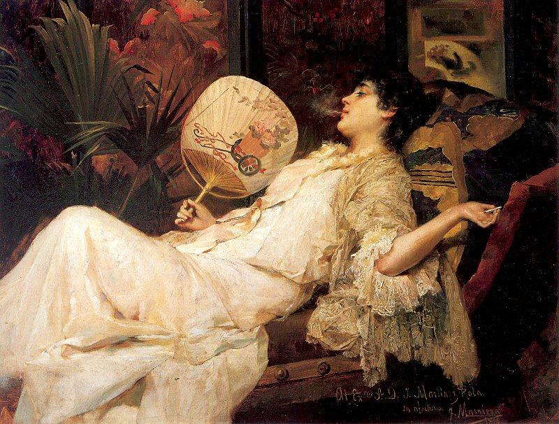 Manovens, Francisco Masriera Young Woman Resting China oil painting art